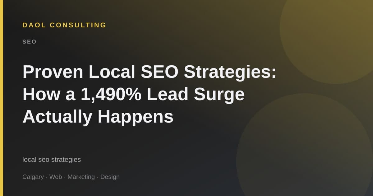 Proven Local SEO Strategies: How a 1,490% Lead Surge Actually Happens