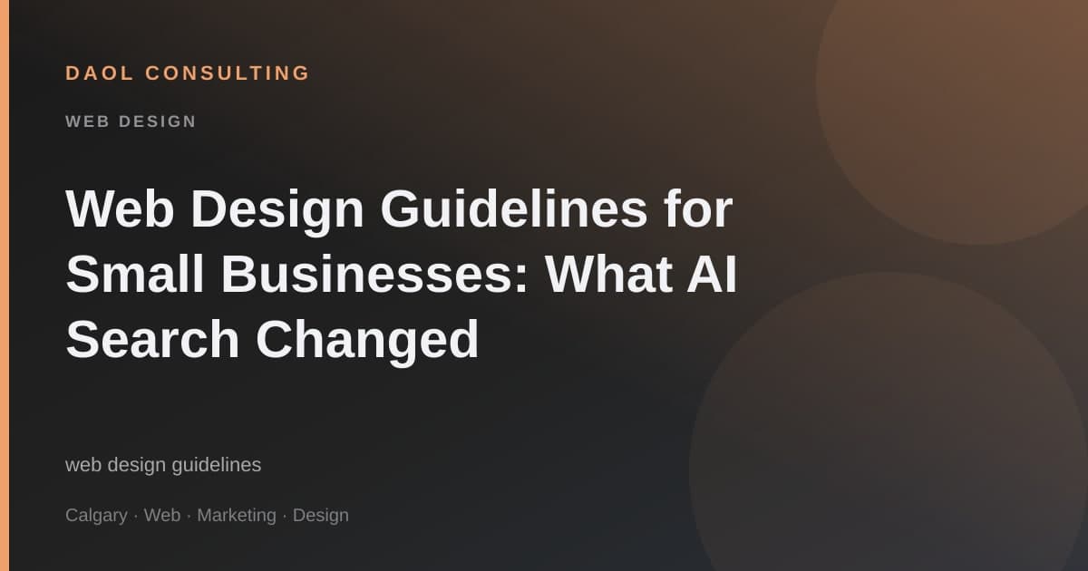 소상공인을 위한 웹 디자인 가이드라인: AI 검색이 바꾼 것들